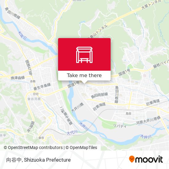 向谷中 map