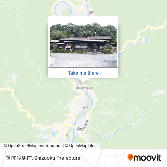 In front of Sasama-watari Station map