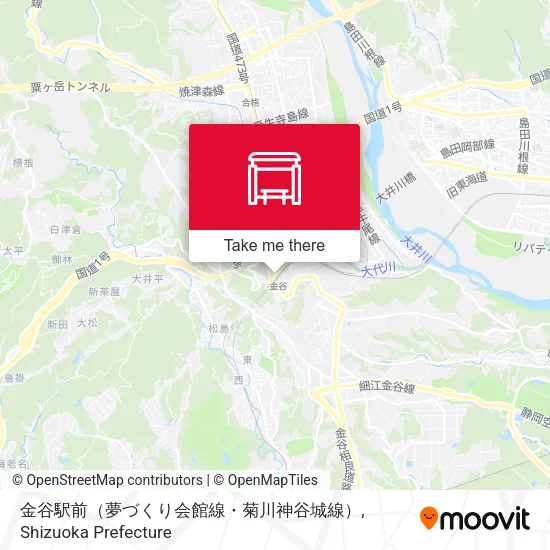 金谷駅前（夢づくり会館線・菊川神谷城線） map