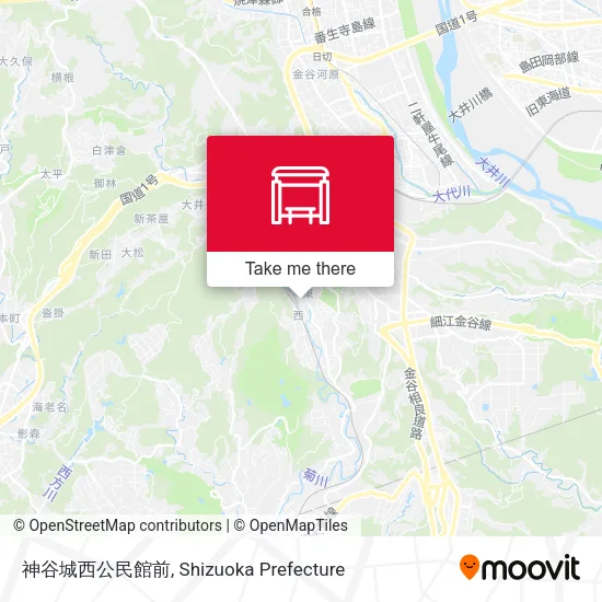 神谷城西公民館前 map