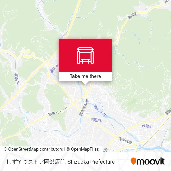 しずてつストア岡部店前 map