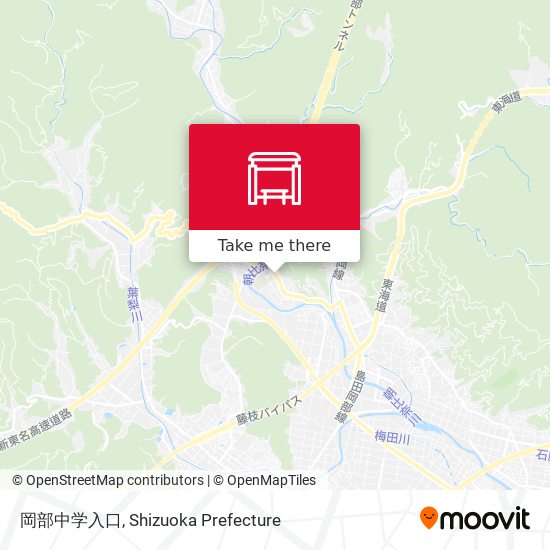 岡部中学入口 map