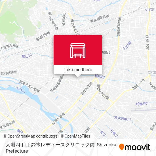 大洲四丁目 鈴木レディースクリニック前 map