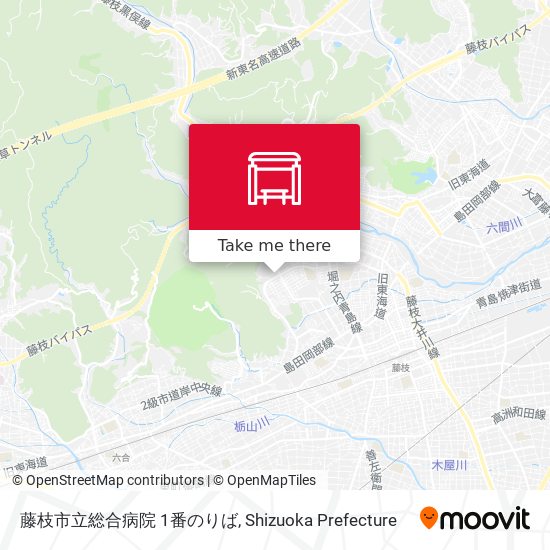 藤枝市立総合病院 1番のりば map