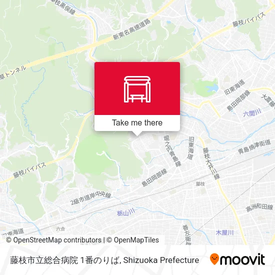 藤枝市立総合病院 1番のりば map