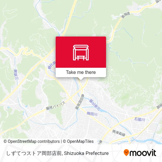 しずてつストア岡部店前 map