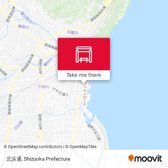 北浜通 map