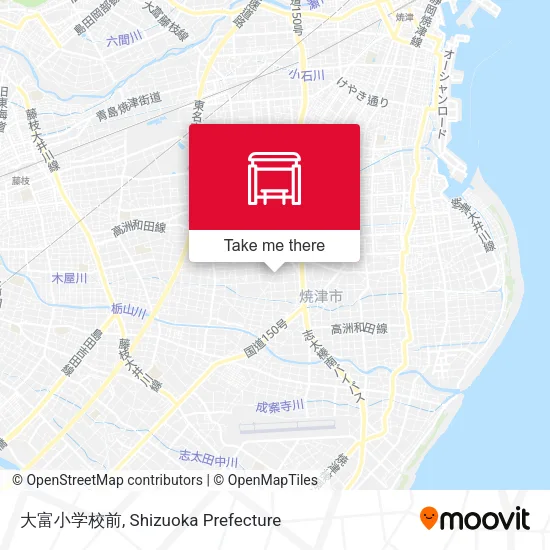大富小学校前 map