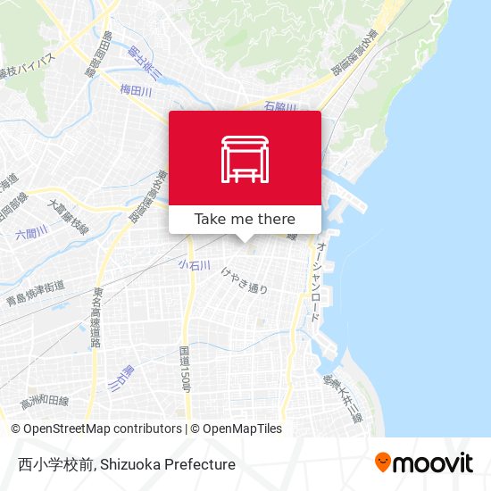 西小学校前 map