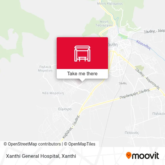 Xanthi General Hospital map