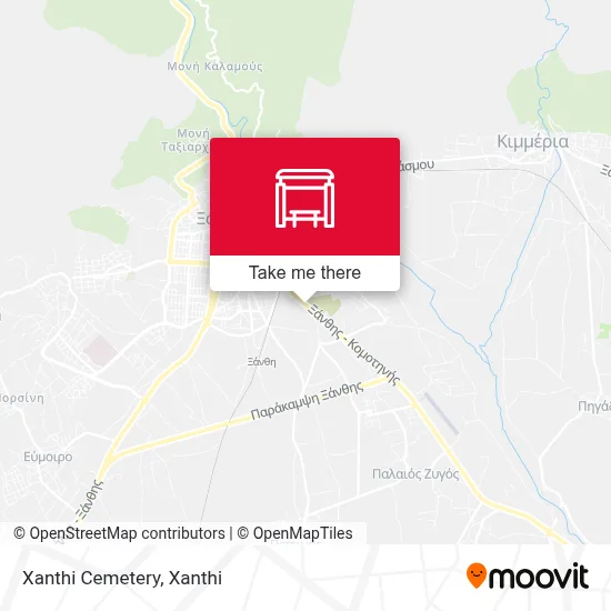 Xanthi Cemetery map