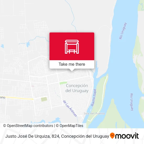 Justo José De Urquiza, 824 map