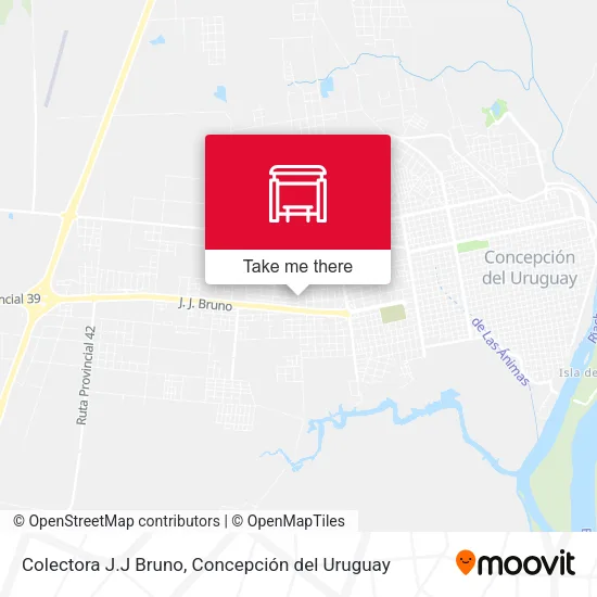 Mapa de Colectora J.J Bruno