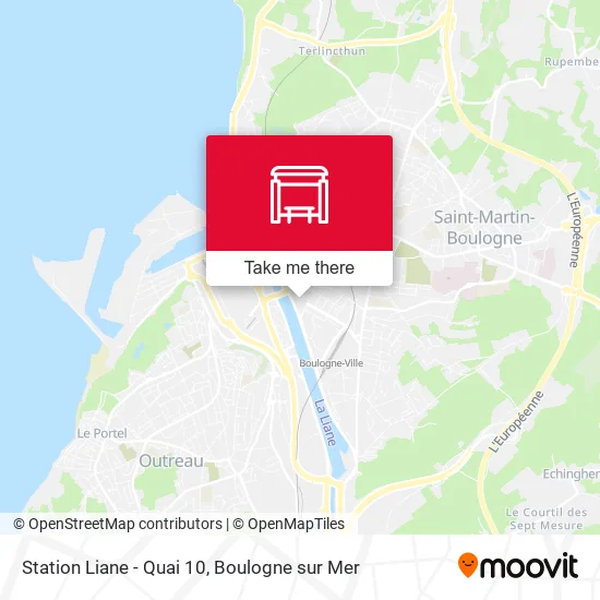 Station Liane - Quai 10 map