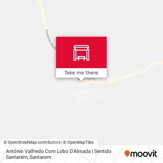 Antônio Valfredo Com Lobo D'Almada | Sentido Santarém map