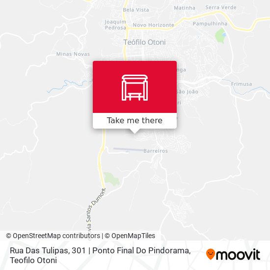 Rua Das Tulipas, 301 | Ponto Final Do Pindorama map