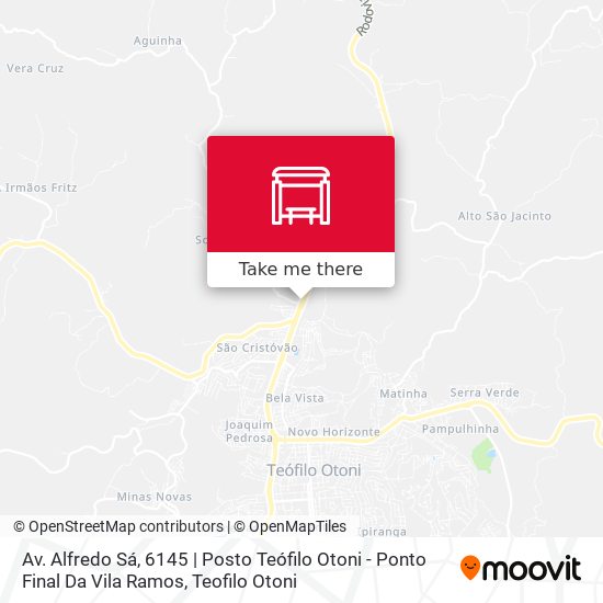 Mapa Av. Alfredo Sá, 6145 | Posto Teófilo Otoni - Ponto Final Da Vila Ramos