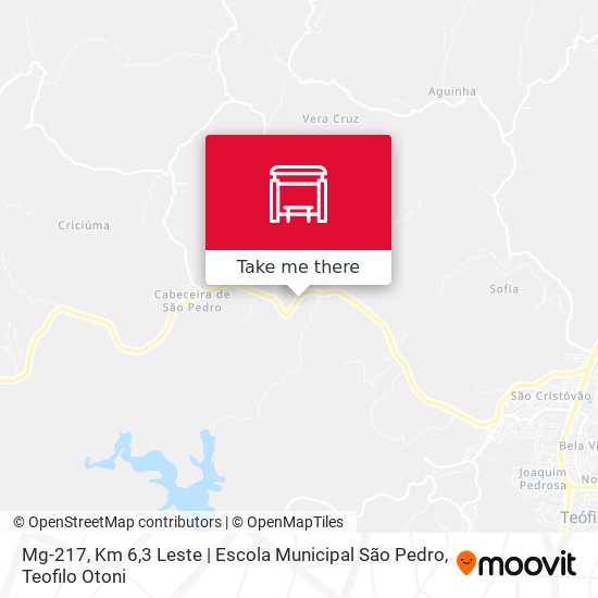 Mapa Mg-217, Km 6,3 Leste | Escola Municipal São Pedro