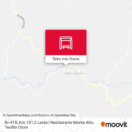 Mapa Br-418, Km 151,2 Leste | Restaurante Monte Alto