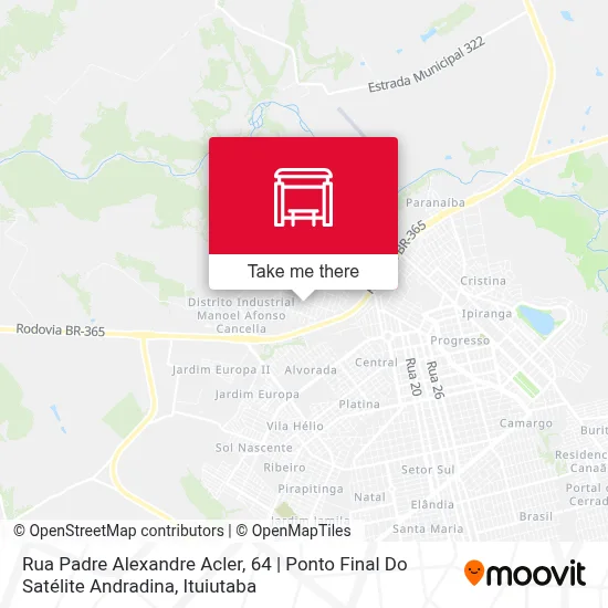 Rua Padre Alexandre Acler, 64 | Ponto Final Do Satélite Andradina map