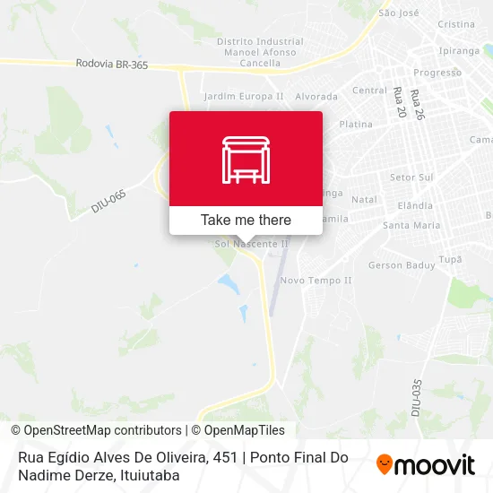 Rua Egídio Alves De Oliveira, 451 | Ponto Final Do Nadime Derze map