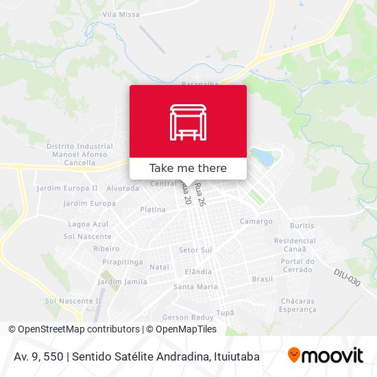 Av. 9, 550 | Sentido Satélite Andradina map