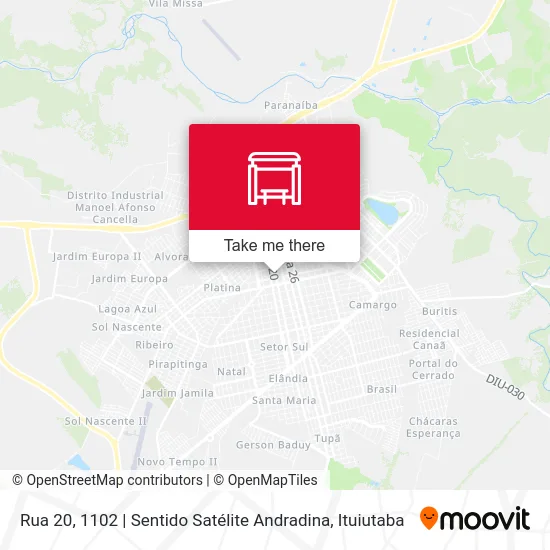 Rua 20, 1102 | Sentido Satélite Andradina map