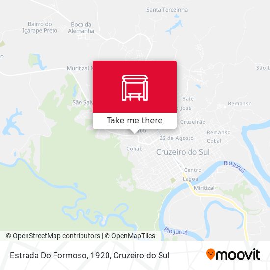 Estrada Do Formoso, 1920 map