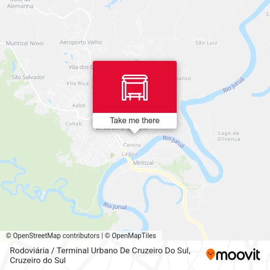 Rodoviária / Terminal Urbano De Cruzeiro Do Sul map