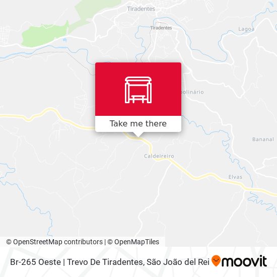 Br-265 Oeste | Trevo De Tiradentes map
