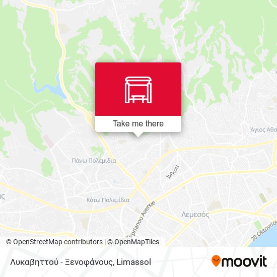 Λυκαβηττού - Ξενοφάνους map
