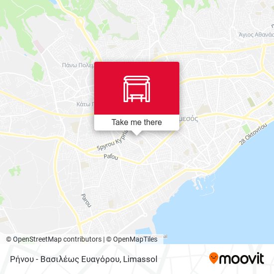 Ρήνου - Βασιλέως Ευαγόρου map