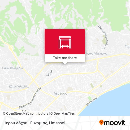 Ιερού Λόχου - Ευνομίας map
