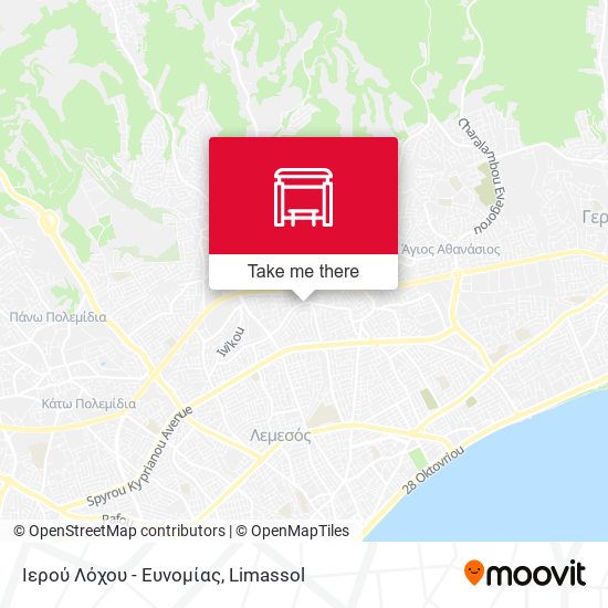 Ιερού Λόχου - Ευνομίας map