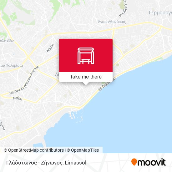 Γλάδστωνος - Ζήνωνος map