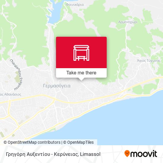 Γρηγόρη Αυξεντίου - Κερύνειας map