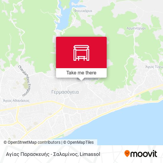 Αγίας Παρασκευής - Σαλαμίνος map