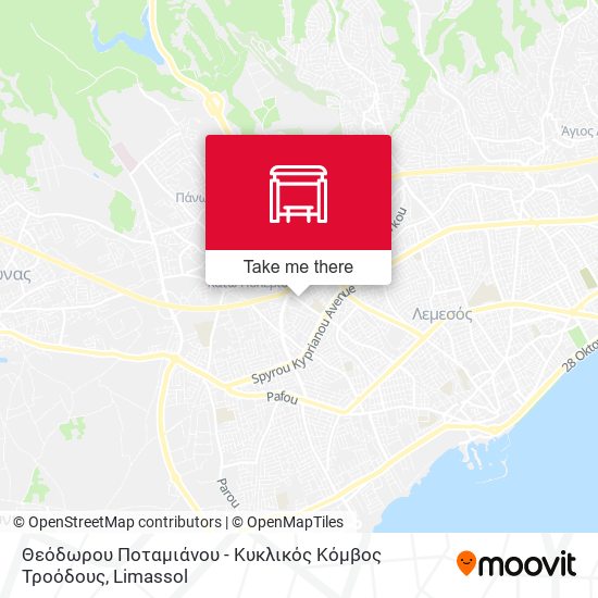 Θεόδωρου Ποταμιάνου - Κυκλικός Κόμβος Τροόδους map