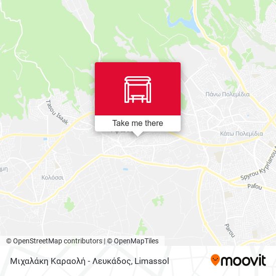 Μιχαλάκη Καραολή - Λευκάδος map