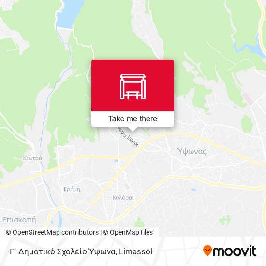 Γ´ Δημοτικό Σχολείο Ύψωνα map