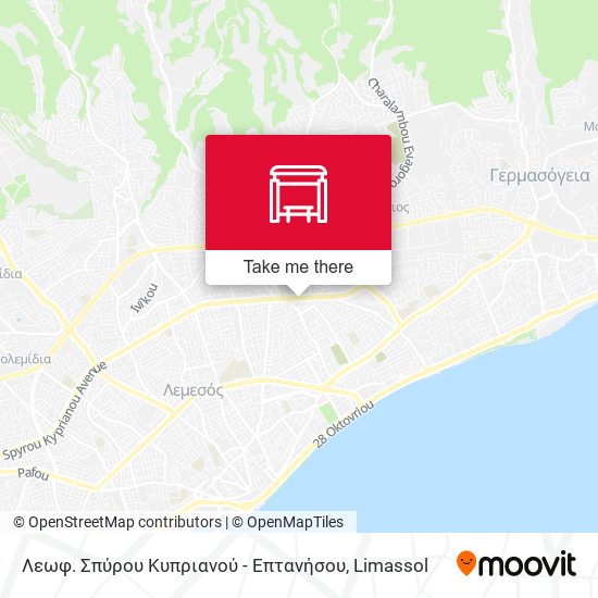 Λεωφ. Σπύρου Κυπριανού - Επτανήσου map