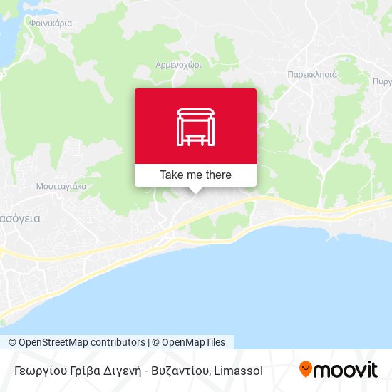 Γεωργίου Γρίβα Διγενή - Βυζαντίου map