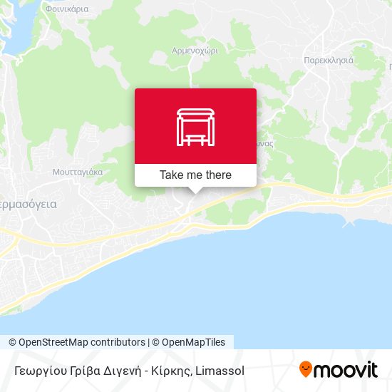 Γεωργίου Γρίβα Διγενή - Κίρκης map