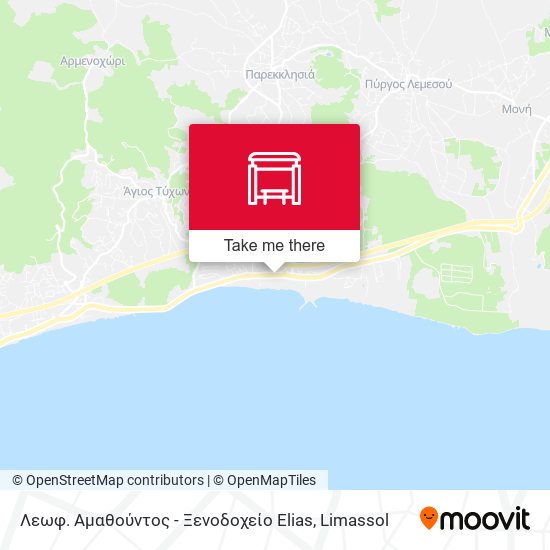 Λεωφ. Αμαθούντος - Ξενοδοχείο Elias map