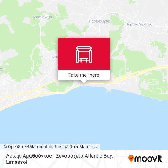 Λεωφ. Αμαθούντος - Ξενοδοχείο Atlantic Bay map