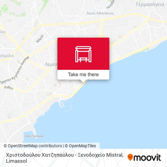 Χριστοδούλου Χατζηπαύλου - Ξενοδοχείο Mistral map