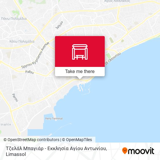 Τζελάλ Μπαγιάρ - Εκκλησία Αγίου Αντωνίου map