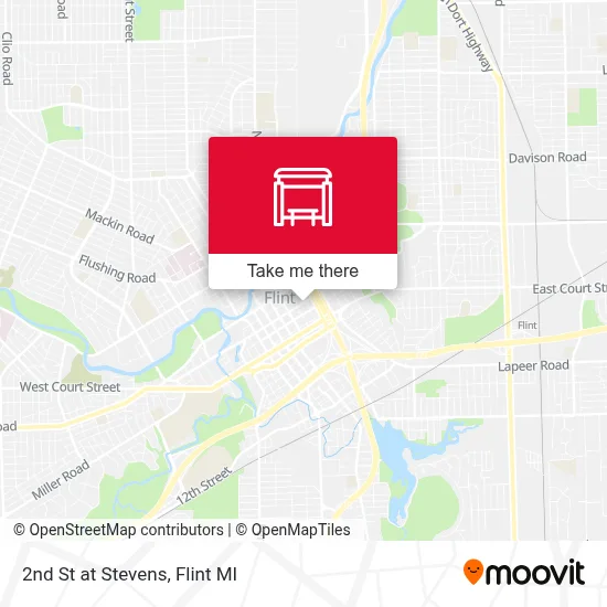 2nd St at Stevens map