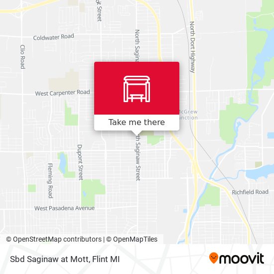 Mapa de Sbd Saginaw at Mott