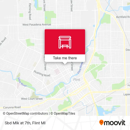 Mapa de Sbd Mlk at 7th